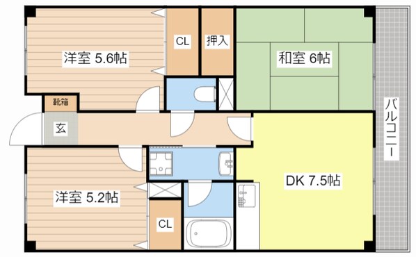 サンライズ鏡の物件間取画像